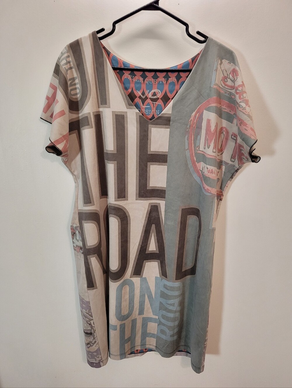 Volt Design Abstract On The Road Print Pastel Colors Midi Dress RAS - Size 3